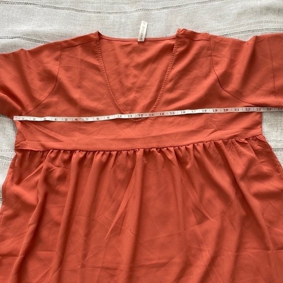 Zenana baby doll tunic in soft peach. - Picture 7 of 9